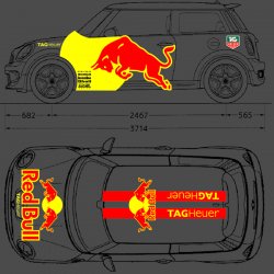 Mini Red Bull JWC Challenge stickers haute perf