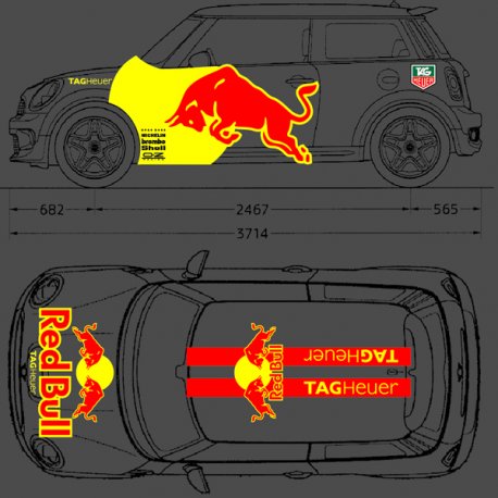 Mini Red Bull JWC Challenge stickers haute perf
